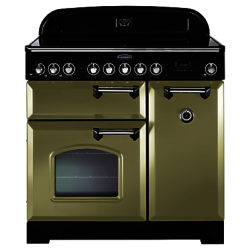 Rangemaster Classic Deluxe 90 Induction Hob Range Cooker Olive Green